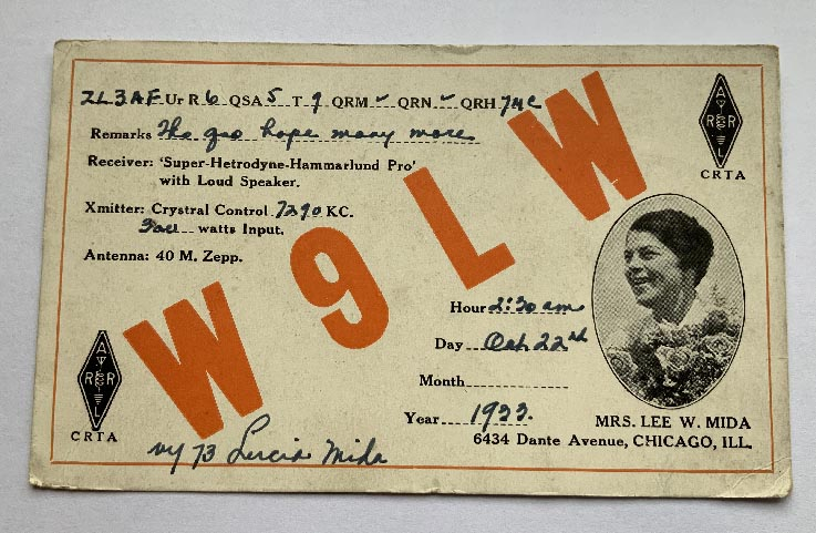 US Chicago Radio card dated 1933